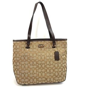 CAOCH ZIP TOP TOTE IN SIGNATURE  F36185